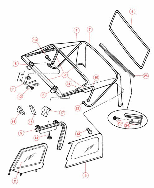 How to Install 1997-2006 Jeep Wrangler TJ OEM Soft top Hardware