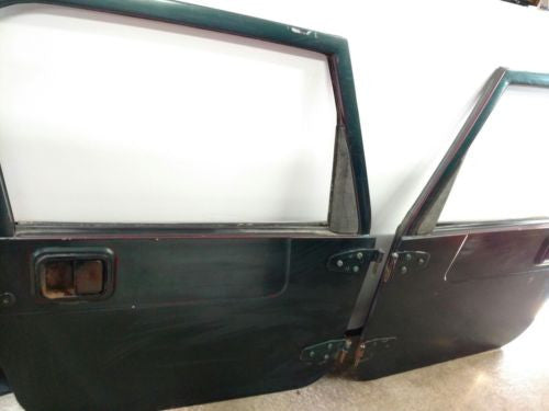Jeep Wrangler TJ Full Steel Doors 97-06 Glass Roll Up Windows green grey