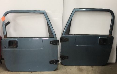 Jeep Wrangler TJ Full Steel Doors 97-06 Glass Roll Up Windows Grey Tan