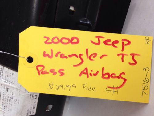 2000 JEEP WRANGLER TJ AIR BAG PASSENGER USED JEEP