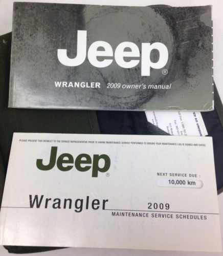 2009 Jeep Wrangler JK User Guide Owner's Manual & Case