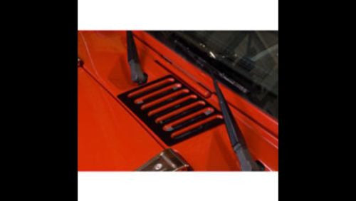 Kentrol 80583 Jeep Wrangler JK Black Stainless Steel Hood Vent Textured 07-14
